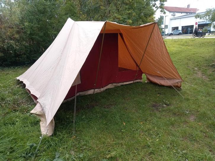 ESVO 4 PERSOONS MET VASTE SLAAPAFSCHEIDINGEN, Caravans en Kamperen, Tenten, Zo goed als nieuw, Ophalen