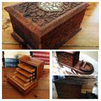 Diverse vintage houten sigaretten dispenser bewerkt, Ophalen of Verzenden, Huis en Inrichting