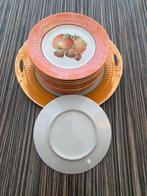 Vintage taart serveerset met fruitmotief - uit jaren ‘50, Ophalen