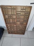 Grote vintage houten letterbak zonder inhoud 1 meter L, Ophalen of Verzenden, Gebruikt