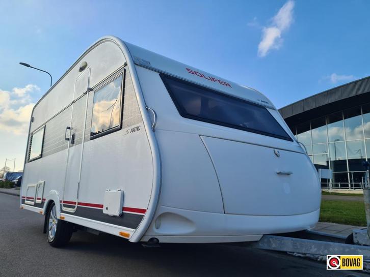 Solifer Artic 480 1e eig, 2014/2015, Caravans en Kamperen, Caravans, Bedrijf, Treinzit, Solifer, Dwarsbed, Overige typen, Gascomfoor