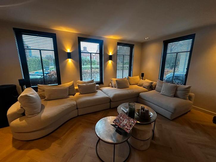 Bank beige/taupe Nathan 4,60x2,40 - Kotter living-, Huis en Inrichting, Banken | Bankstellen, Gebruikt, Vierpersoons of meer, Ophalen