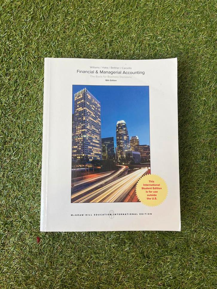 Financial & Managerial Accounting 18e editie, Boeken, Schoolboeken, Zo goed als nieuw, Economie, Overige niveaus, Ophalen of Verzenden