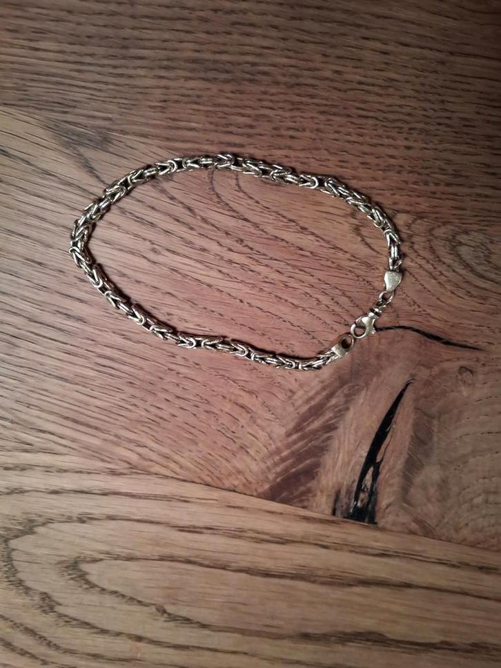 Koningsarmband 14K 26 cm 3.5mm, Sieraden, Tassen en Uiterlijk, Armbanden, Zo goed als nieuw, Goud, Goud, Ophalen of Verzenden