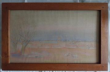 Pastel tekening - Vreeland - 2 schapen - 1930 beschikbaar voor biedingen