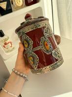 Handgemaakte Kersmiek Pot met Zilver, Ophalen of Verzenden, Zo goed als nieuw, Nvt, Nvt