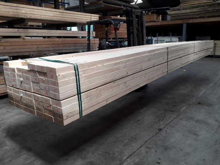 Vuren balken geschaafd in lange lengtes  groot formaat, Tuin en Terras, Palen, Balken en Planken, Nieuw, Balken, 250 cm of meer