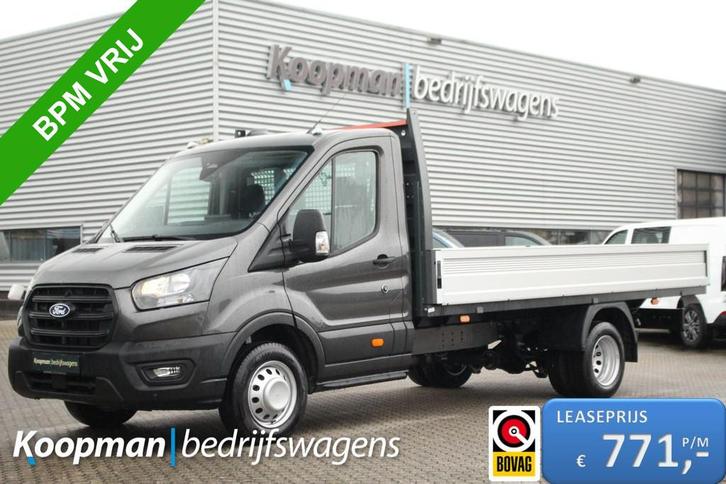 Ford Transit 350 2.0TDCI 165pk L4H1 Trend RWD | Pick-up | Du, Auto's, Ford, Te koop, Transit, ABS, Achteruitrijcamera, Airconditioning