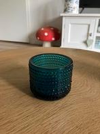 iittala Kastehelmi theelichthouder blauw, Huis en Inrichting, Overige materialen, Blauw, Ophalen of Verzenden, Zo goed als nieuw