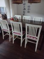Eetkamerstoelen, Huis en Inrichting, Ophalen, Gebruikt, Wit, Vijf, Zes of meer stoelen