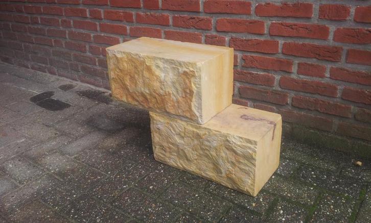 Te koop : zeer mooie Bentheimer zandsteen., Tuin en Terras, Grind, Keien en Split, Zo goed als nieuw, Zandsteen, Ophalen