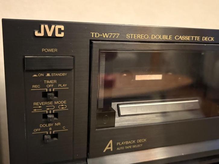JVC dubbel cassettedeck TD-W777, Audio, Tv en Foto, Cassettedecks, Dubbel, JVC, Auto-reverse, High speed dubbing, Tape counter