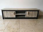 Steigerhouten Tv meubel, stalen onderstel uit eigen fabriek!, Eikenhout, 100 tot 150 cm, Nieuw, Ophalen of Verzenden