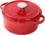 Gietijzeren braadpan 20 cm - rood, Huis en Inrichting, Keuken | Potten en Pannen, Gietijzer, Ophalen of Verzenden, Zo goed als nieuw