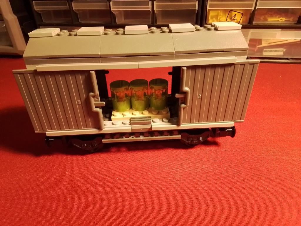 LEGO TREIN WAGON MOC, Ophalen of Verzenden, Zo goed als nieuw, Lego