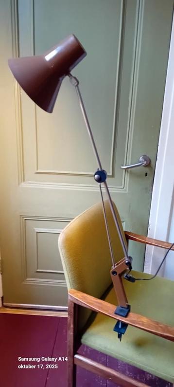 Vintage 70 ties Bauhaus style Bureaulamp met Klem verstelbar beschikbaar voor biedingen