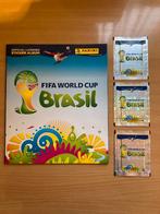 Een leeg Panini WK 2014 album met 3 Panini sealed packs, Nieuw, Meerdere stickers, Verzenden