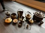 Collectie tinnen theepotten , schalen alles samen voor €65,-, Ophalen, Brons