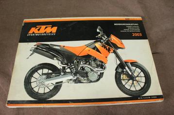 KTM 640 Duke II  2003 motorcycle owner's manual anleitung beschikbaar voor biedingen