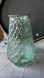 Hoge vaas (groen glas ), Minder dan 50 cm, Groen, Glas, Ophalen of Verzenden