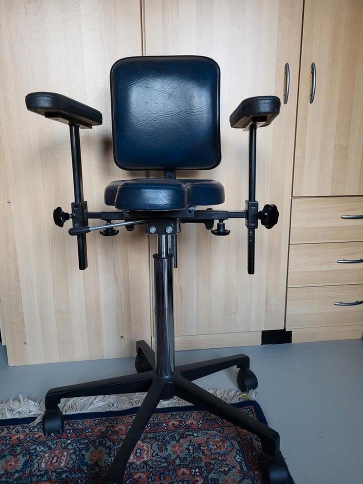 Ergonomische Bureaustoel met Armleuningen, Huis en Inrichting, Bureaustoelen, Gebruikt, Bureaustoel, Blauw, Ergonomisch, Ophalen