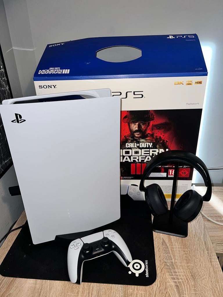 PlayStation 5 met controller & Headset, Ophalen, Zo goed als nieuw, Playstation 5
