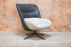 Als NIEUW! fraaie leren Leolux Hilco design draaifauteuil, Leolux, Leolux, Design, 75 tot 100 cm