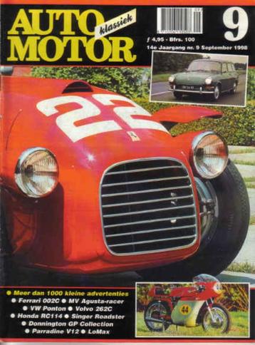 AMK 9 1998 : Volvo 262C - VW Type 3 - Lomax - MV Agusta beschikbaar voor biedingen