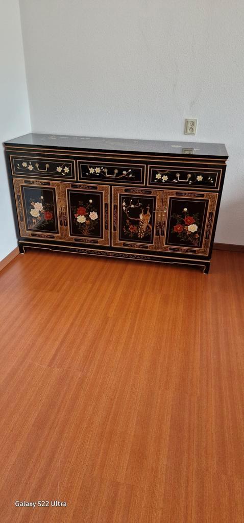 Kersen houten hand beschilderde dressoir, Huis en Inrichting, Kasten | Dressoirs, Zo goed als nieuw, 25 tot 50 cm, Ophalen