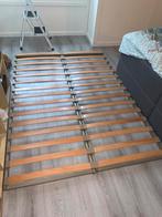 Bedbodem bed bodem 140 x 200 aluminium ijzer hout, Huis en Inrichting, Slaapkamer | Matrassen en Bedbodems, 140 cm, Zo goed als nieuw