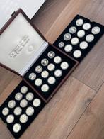 Zilveren munten collectie the queen mother UK 36 munten, Antiek en Kunst, Ophalen of Verzenden, Zilver