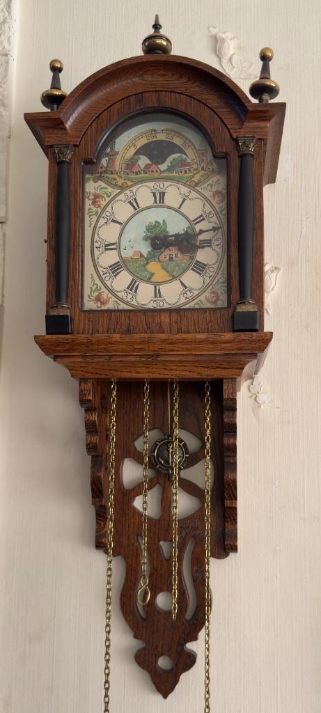 Wandklok, Huis en Inrichting, Woonaccessoires | Klokken, Gebruikt, Wandklok, Analoog, Ophalen of Verzenden