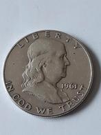 Halve franklindollar 1961d usa kk f.21.11, Ophalen of Verzenden, Noord-Amerika