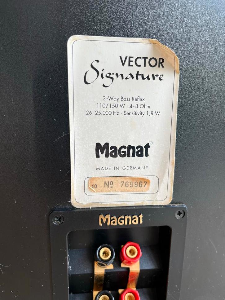 Magnat Vector Signature Speakers - Topgeluid!, Audio, Tv en Foto, Luidsprekers, Gebruikt, Front, Rear of Stereo speakers, 120 watt of meer