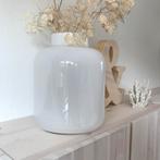 Luxe vaas melk wit glas stijlvol luxe Jan des Bouvrie stijl, Huis en Inrichting, Woonaccessoires | Vazen, Minder dan 50 cm, Nieuw