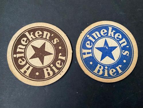 Heineken's bierviltjes jaren 50 In verschillende kleur combi, Verzamelen, Biermerken, Gebruikt, Viltje(s), Heineken, Ophalen of Verzenden