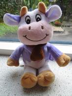 Koe paars wit velours met bruine bel van Milka meet ca 23 cm, Ophalen of Verzenden, Zo goed als nieuw, Koe