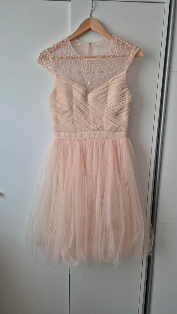 Elegante Crème Beige Avondjurk, Kleding | Dames, Gelegenheidskleding, Zo goed als nieuw, Galajurk, Maat 34 (XS) of kleiner, Beige