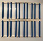 Lego trein rails 10 stuks recht blauw compleet, Ophalen of Verzenden, Zo goed als nieuw