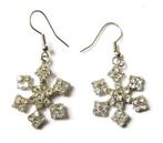 Strass sneeuwsterren, oorbellen voor nú! (5611-430), Ophalen, Overige materialen, Nieuw, Zilver