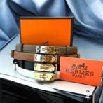 Hermes belt Verstelbaar Riem Wit & Taupe, Minder dan 3 cm, Verzenden, Echt leder, Nieuw