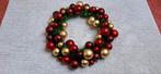 Kerstkrans rood en goud., Ophalen of Verzenden