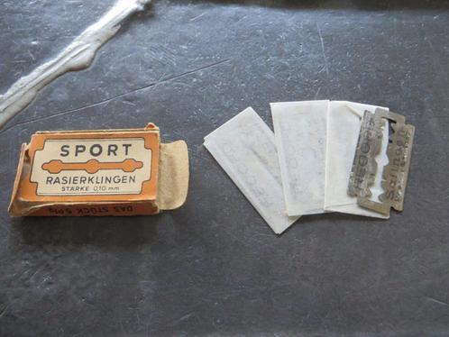 Antiek pakje SPORT scheermesjes met originele inhoud, Verzamelen, Retro, Persoonlijke verzorging, Ophalen of Verzenden