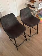 Suede Barkrukken - Set van 3, Ophalen, Met voetsteun, 60 tot 90 cm, Zo goed als nieuw