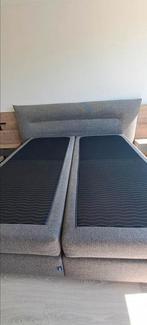 Karlsson boxspring 180x200 grijs excl. topper/nachtkastjes, Ophalen, Tweepersoons, Zo goed als nieuw, 180 cm