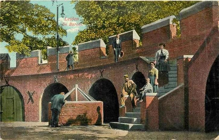 377-072-025 Leiden De Burcht, Verzamelen, Ansichtkaarten | Nederland, Zuid-Holland, Voor 1920, Ophalen of Verzenden