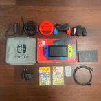 Nintendo Switch V2 + Mario Games + Accessoires, Spelcomputers en Games, Games | Nintendo Switch, Eén computer, Ophalen of Verzenden