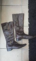 Orizonte - Bruine leren laarzen maat 38, Kleding | Dames, Schoenen, Hoge laarzen, Ophalen of Verzenden, Zo goed als nieuw, Bruin