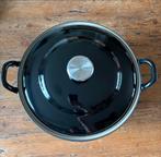 Le Creuset Braadpan - Zwart, Gebruikt, Ophalen of Verzenden, Koekenpan of Braadpan, Gietijzer