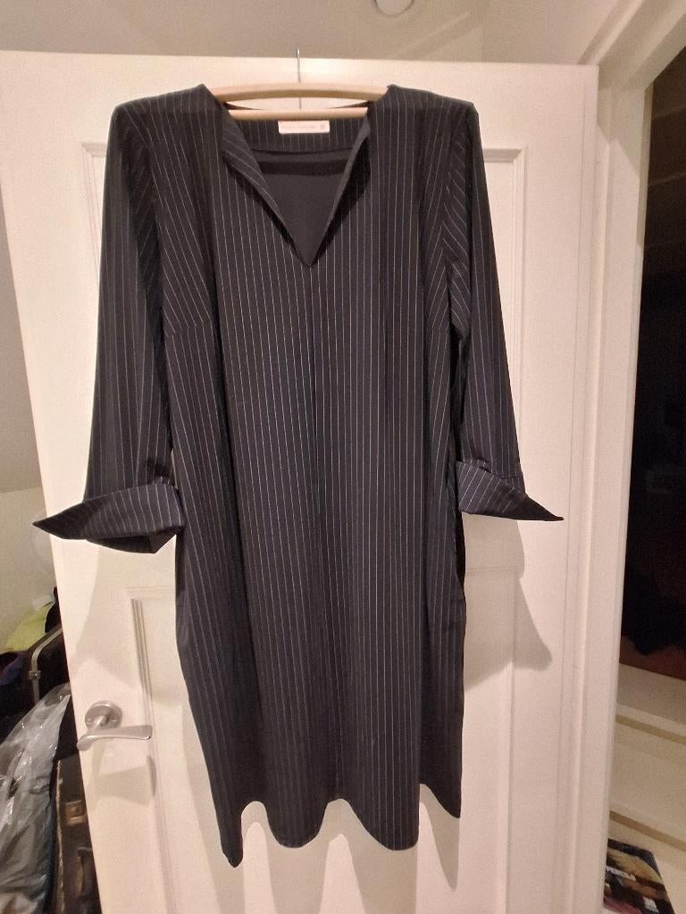 Studio anneloes simplicity jurk pinstripe maat xxl, Studio Anneloes, Verzenden, Zwart, Maat 46/48 (XL) of groter